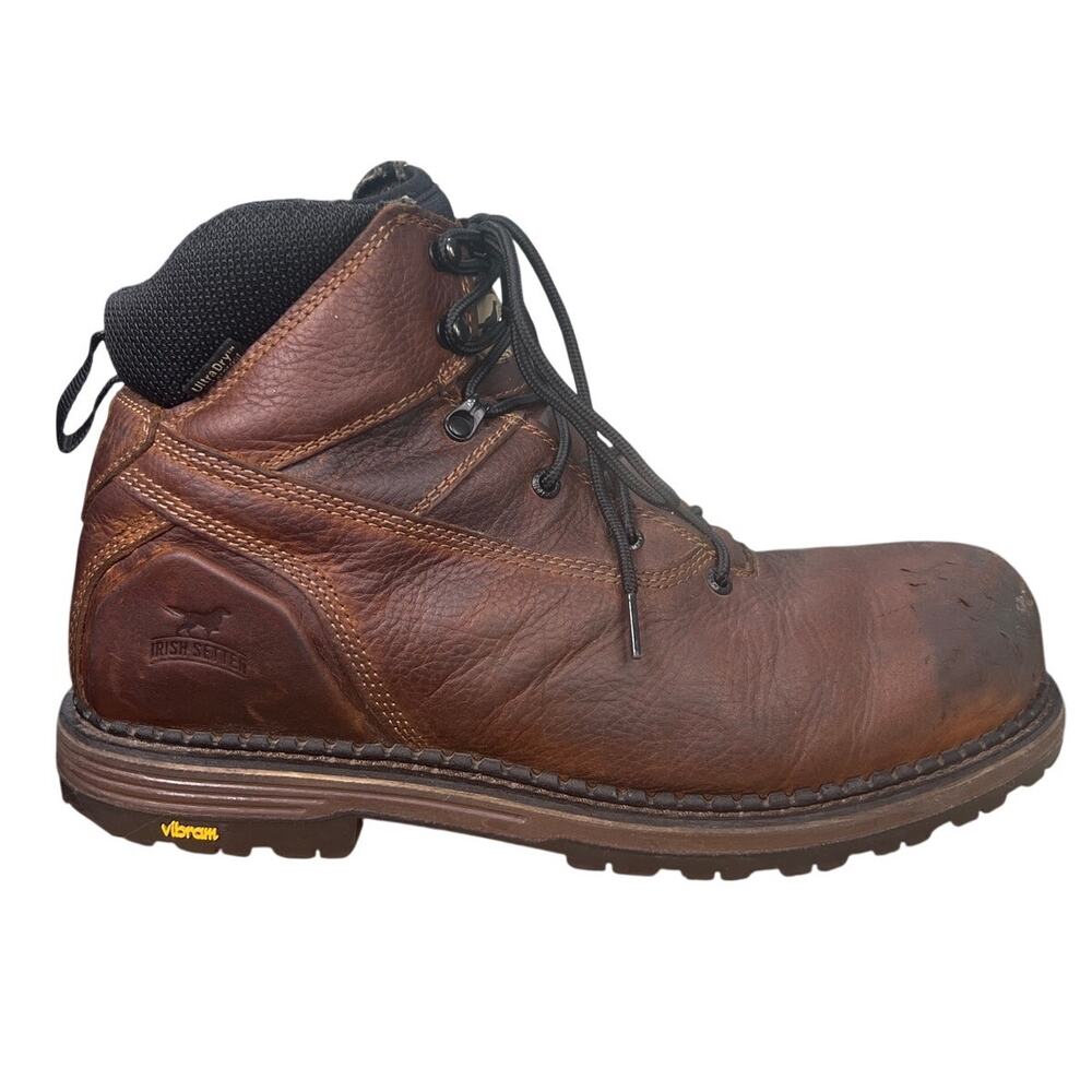 Irish Setter By Red Wing Edgerton Brown Steel Toe Work Boot Size 14 D